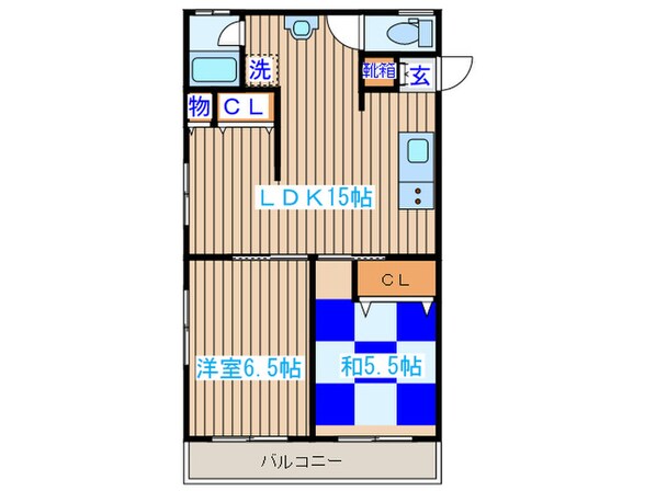 ピ－スフル石川の物件間取画像